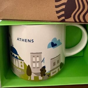 Starbucks Athens Mug with Green and Blue Design